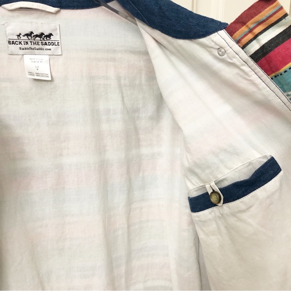 Southwestern Colorful Stripe Barn Utility Jacket Medium - Picture 4 of 14
